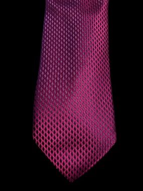 Men's Penrose Silk Textured Magenta Tie - Classic Two Tone Look